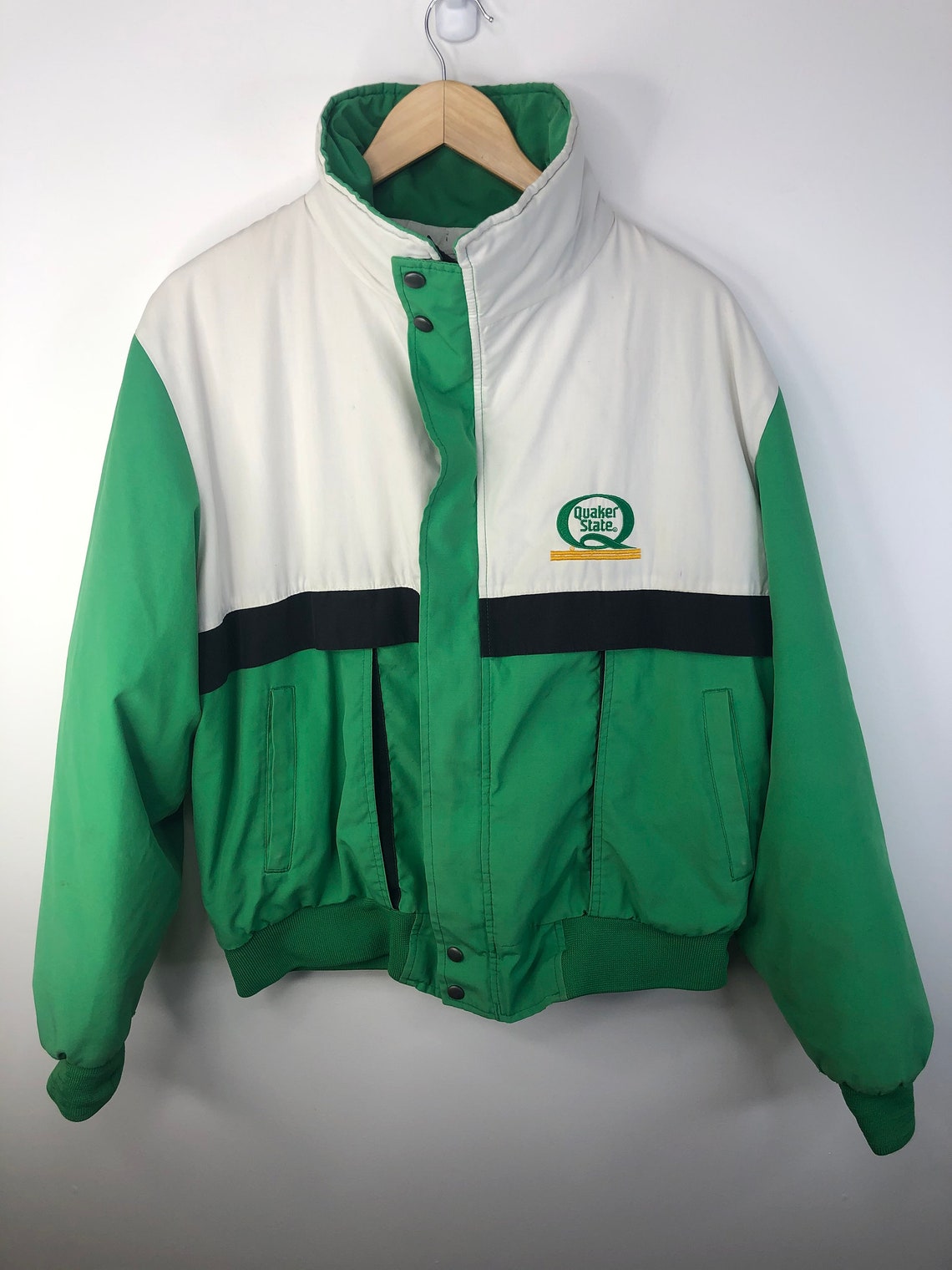 Vintage Quaker State Bomber Jacket Mens Large 1993 MPM Siam Sportswear