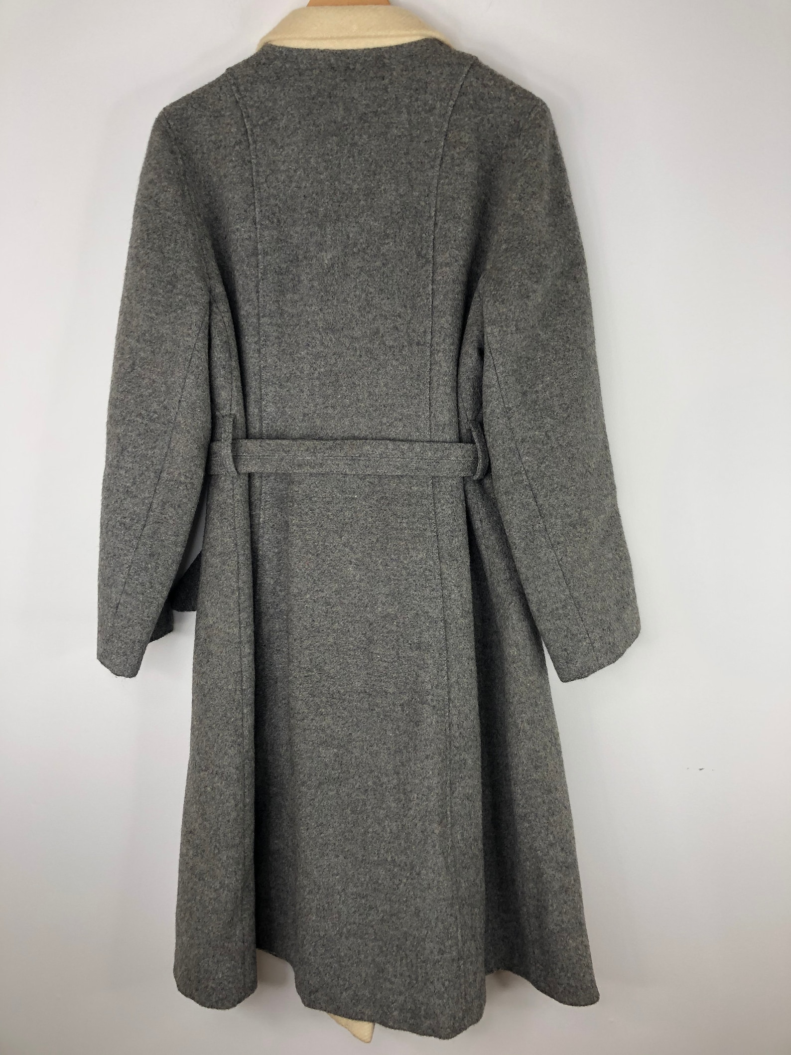 Vintage Wool Overcoat Top Coat Winter Womens Size Medium Belted Gray - Etsy