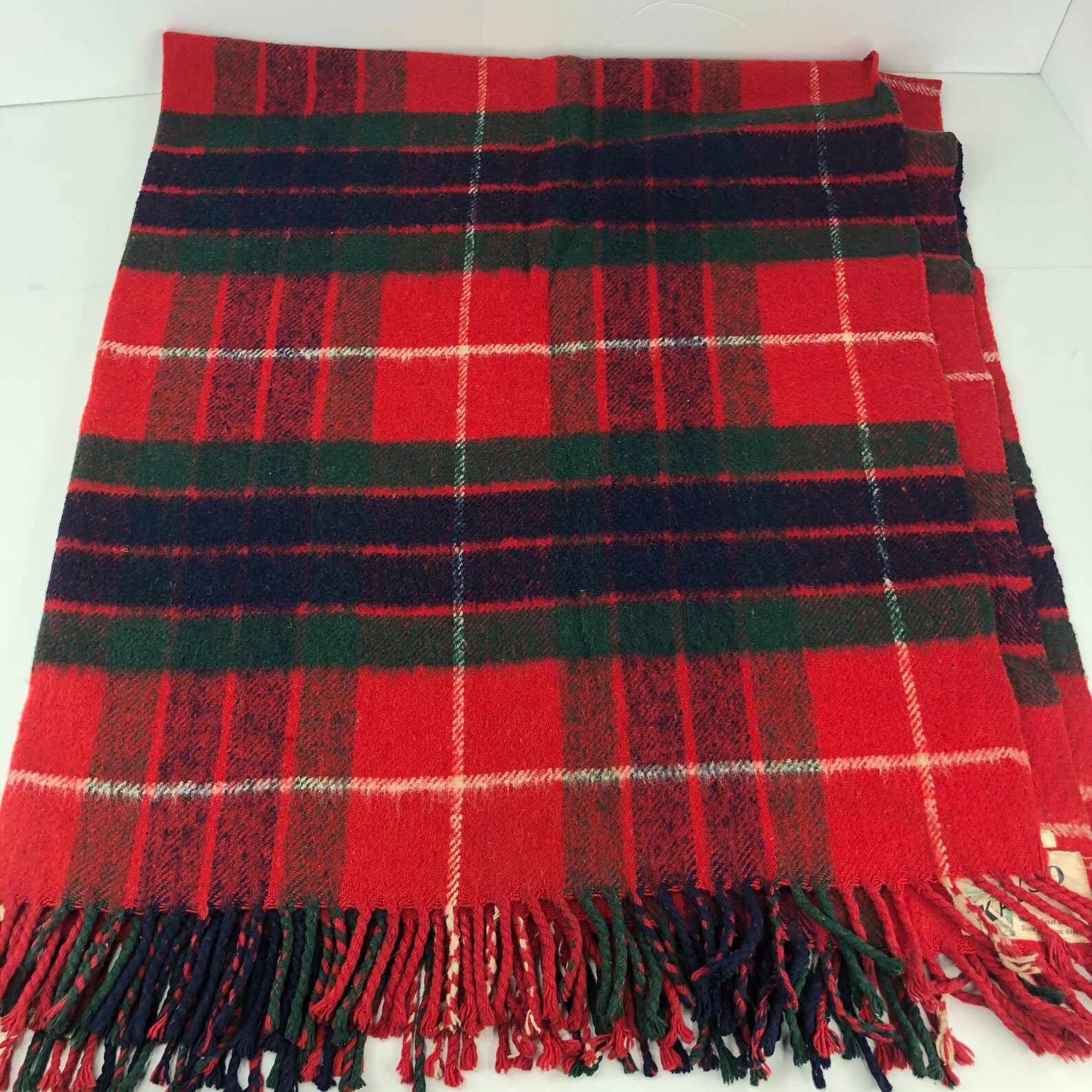 Vintage Kayso Wool Viscose Blanket Tartan Plaid Throw Red - Etsy UK