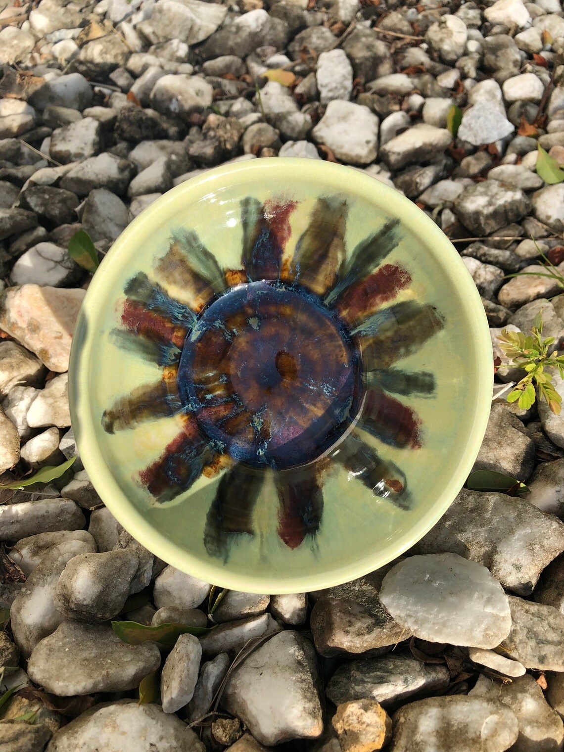 Green Sunflower Bowl Etsy