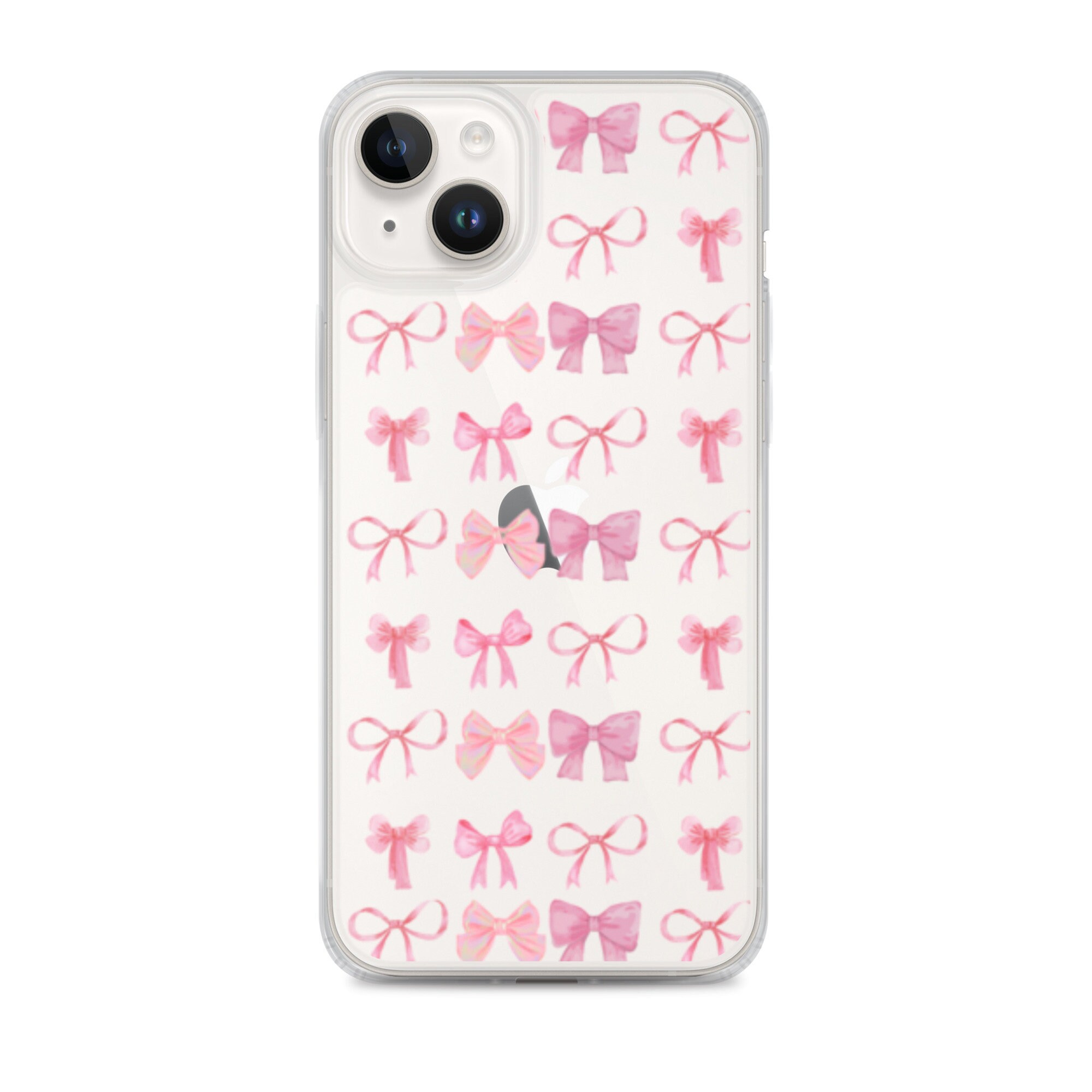 Custodia IPhone Con Specchio E Fiocco Rosa - TPU Leggera E Antiurto