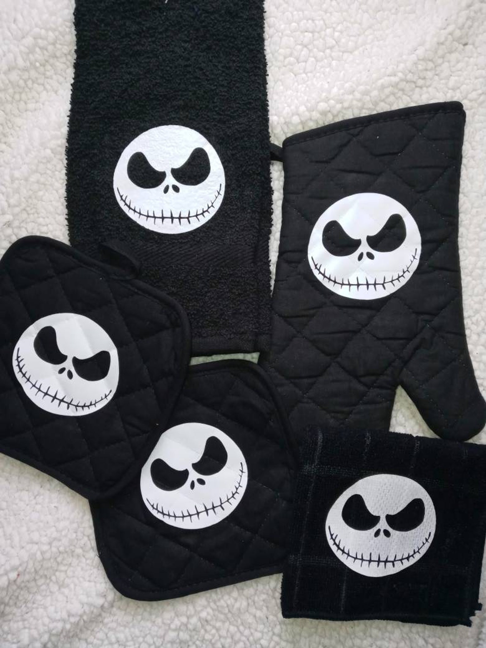 Nightmare before Christmas kitchen set black Jack Skellington Etsy