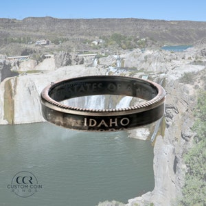 Idaho Skinny Coin Ring | Handmade Ring | Stackable Ring | Statement Ring | Anniversary Gift