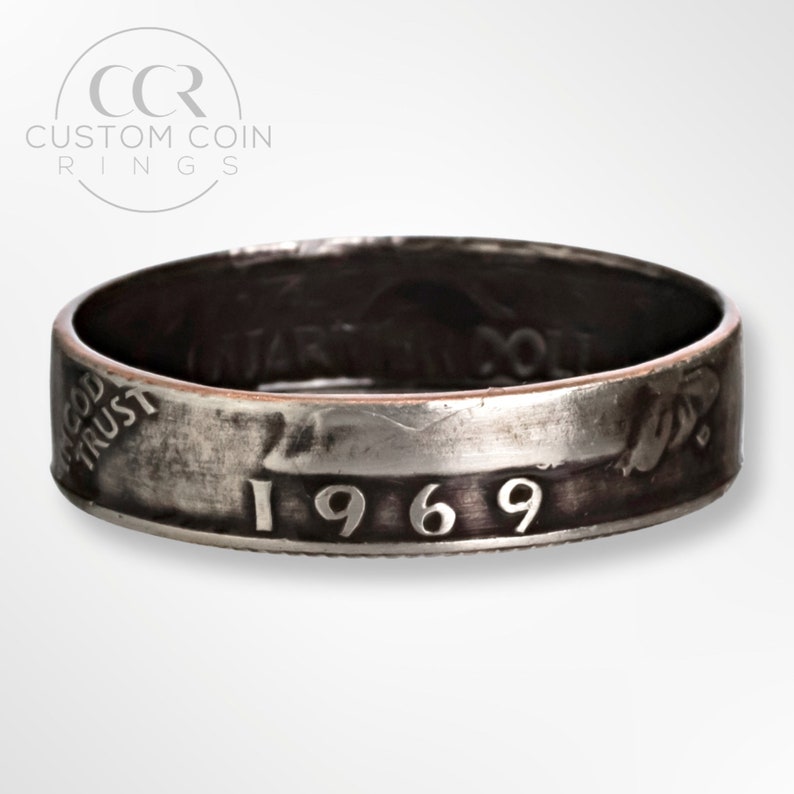 Milestones Coin Rings Rings 1969 Handmade Ring • Coin Ring • Anniversary Ring • Custom Stacking ...