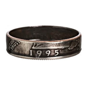 1995 Handgemachter Ring • Münzenring • Jubiläumsring • Individueller Stapelring • Minimalistischer Ring • Unisex Ring