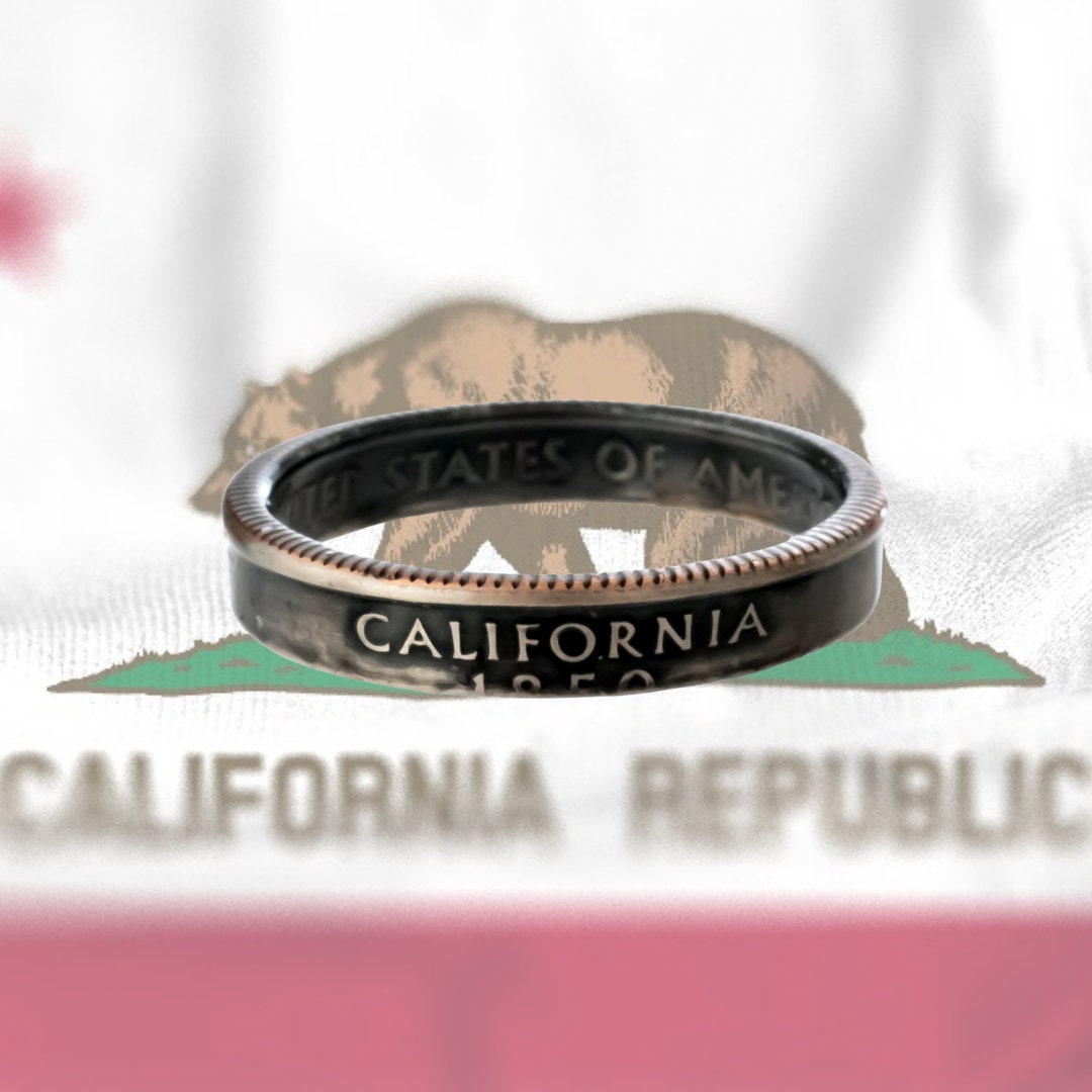 California Skinny Coin Ring | Handmade Ring | Stackable Ring ...