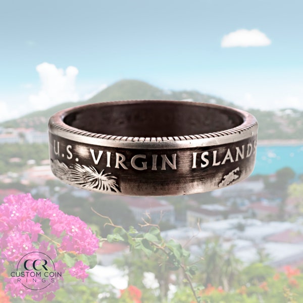 U.S. Virgin Islands Handmade Ring • Coin Ring • Stacking Ring • Minimalist Ring • Unisex Ring