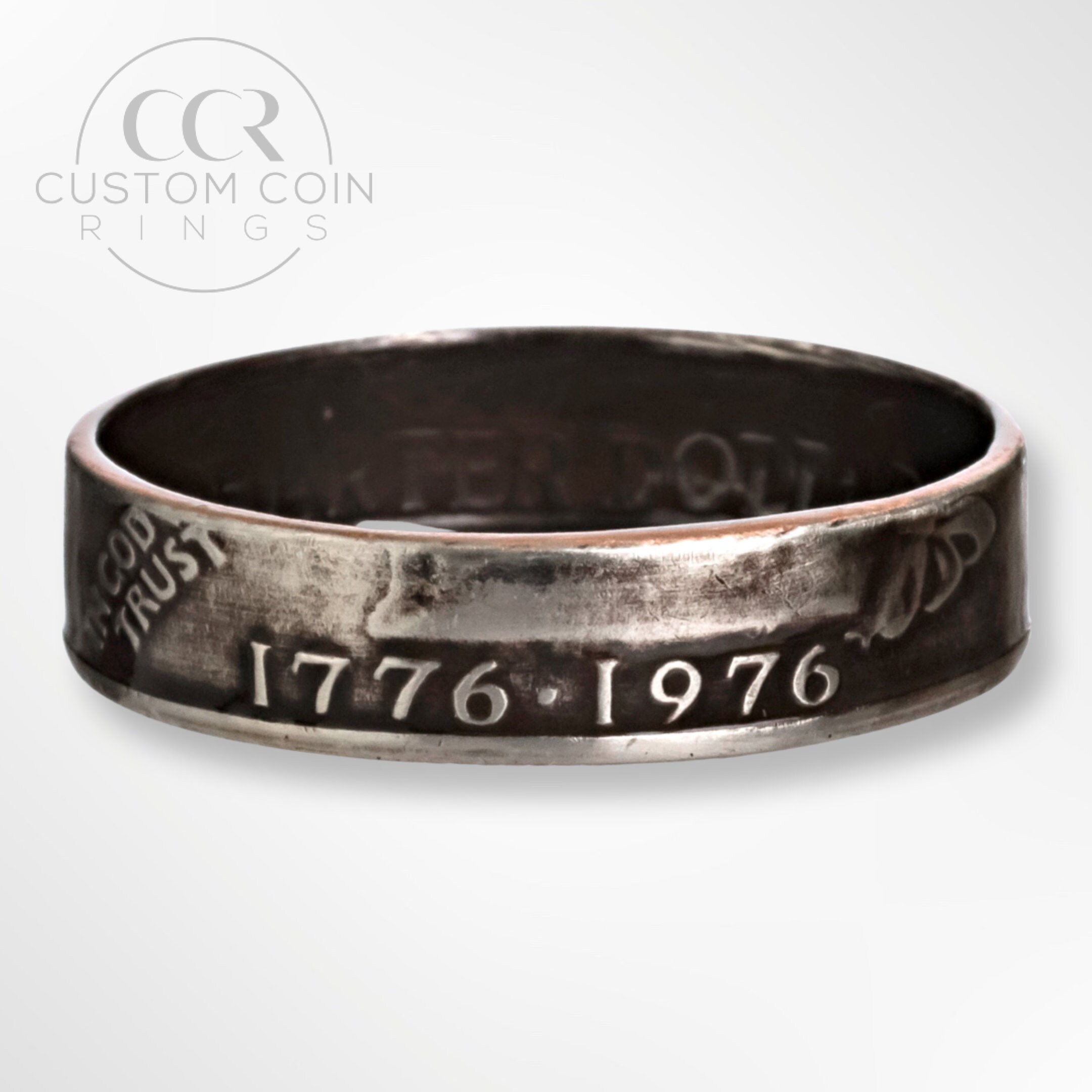 Milestones Coin Rings Rings 1976 Handmade Ring • Coin Ring • Anniversary Ring • Custom Stacking ...
