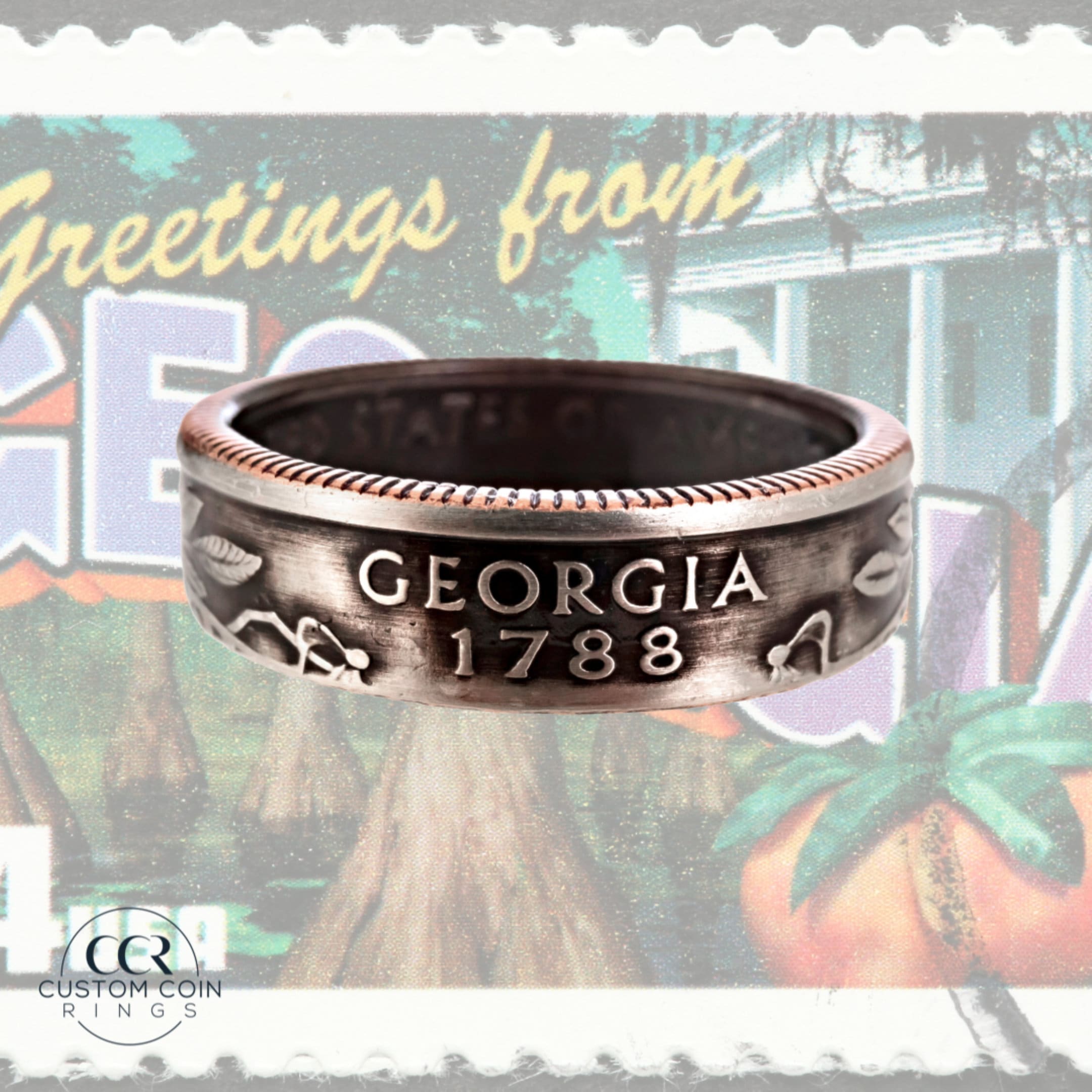 Georgia Coin Ring Handmade Ring Custom Jewelry Minimalist Ring