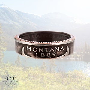 Montana Handmade Coin Ring | Stackable Ring | Anniversary Ring | Minimalist Jewelry | Unisex Ring