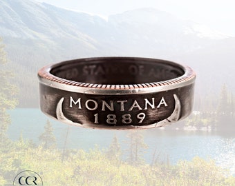 Montana Handmade Coin Ring | Stackable Ring | Anniversary Ring | Minimalist Jewelry | Unisex Ring