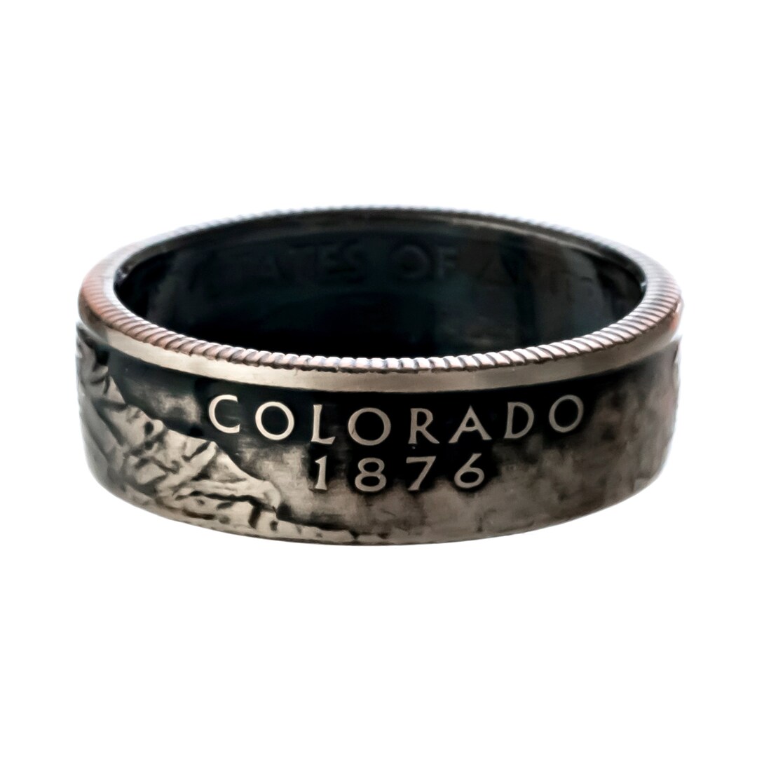Colorado Rings Colorado Wide Band Coin Ring | Minimalist Ring | Anniversary Gift ...