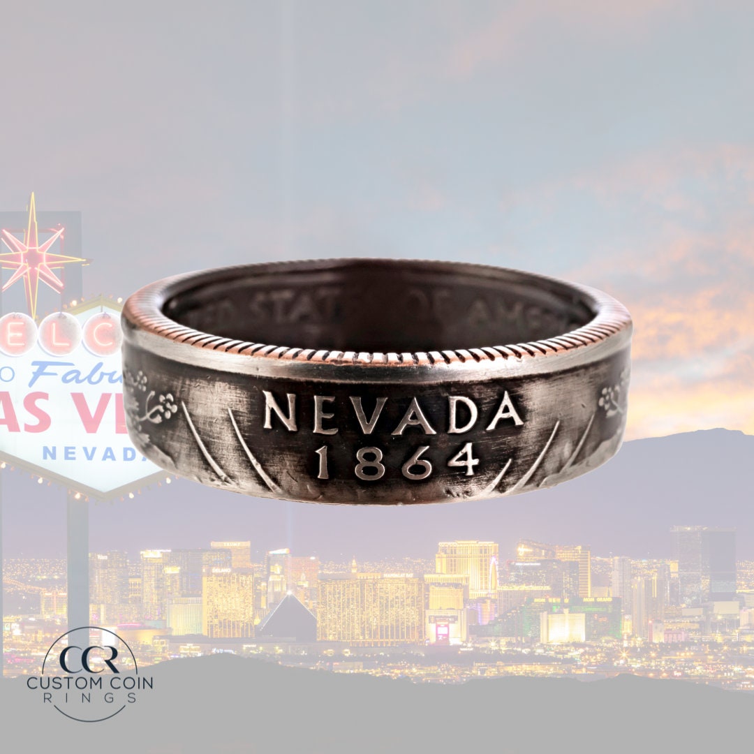 Nevada Coin Ring • Handmade Ring • Custom Stacking Ring