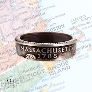 Massachusetts Coin Ring | Handmade Ring | Minimalist Ring | Personalized Jewelry | Anniversary Gift