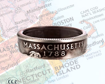 Massachusetts Coin Ring | Handmade Ring | Minimalist Ring | Personalized Jewelry | Anniversary Gift