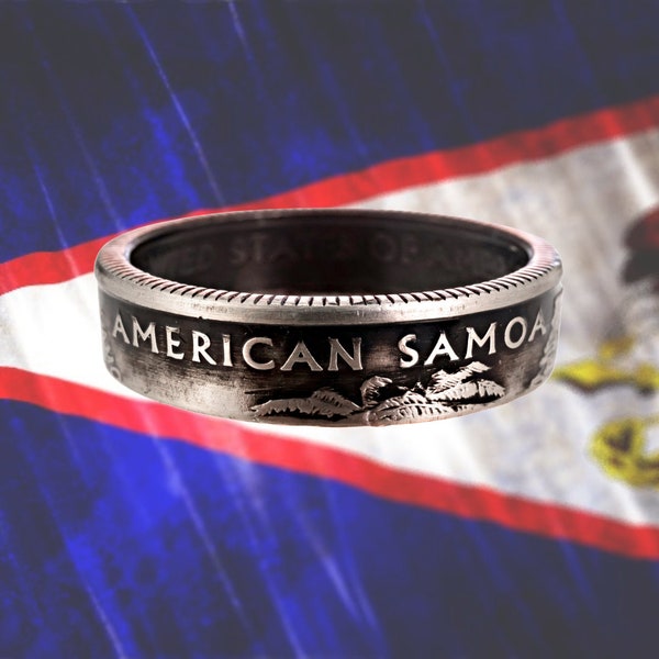 American Samoa Coin Ring | Handmade Ring | Stacking Ring | Minimalist Ring | Anniversary Gift