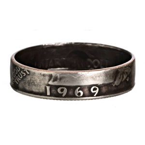 1969 Handmade Ring • Coin Ring • Anniversary Ring • Custom Stacking Ring • Minimalist Ring • Unisex Ring