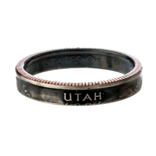 Utah Skinny Coin Ring / Stacking Ring / Minimalist Ring / Unisex Ring / Anniversary Gift