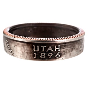 Utah Handmade Coin Ring / Stacking Ring / Minimalist Ring / Unisex Ring / Anniversary Gift