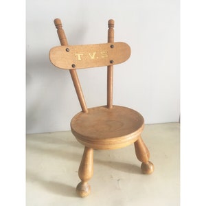 Vintage Wooden Doll&#39;s Chair. Collectable Kid&#39;s Chair-Furniture. Small Cute Chair. Mini Country Farmhouse Style Chair for Children.