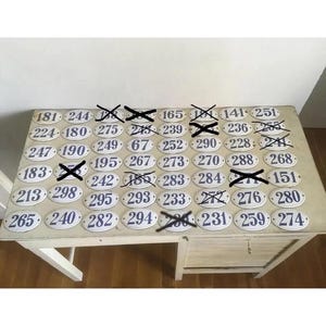 For Sale Separately 46 E/1.Antique Numbers Signs. Room Door, Front Door, Mailbox Number Plaques. Solid Iron & Enameled Ceramic Number Signs.