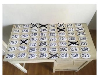 For Sale Separately 46 E/1.Antique Numbers Signs. Room Door, Front Door, Mailbox Number Plaques. Solid Iron & Enameled Ceramic Number Signs.