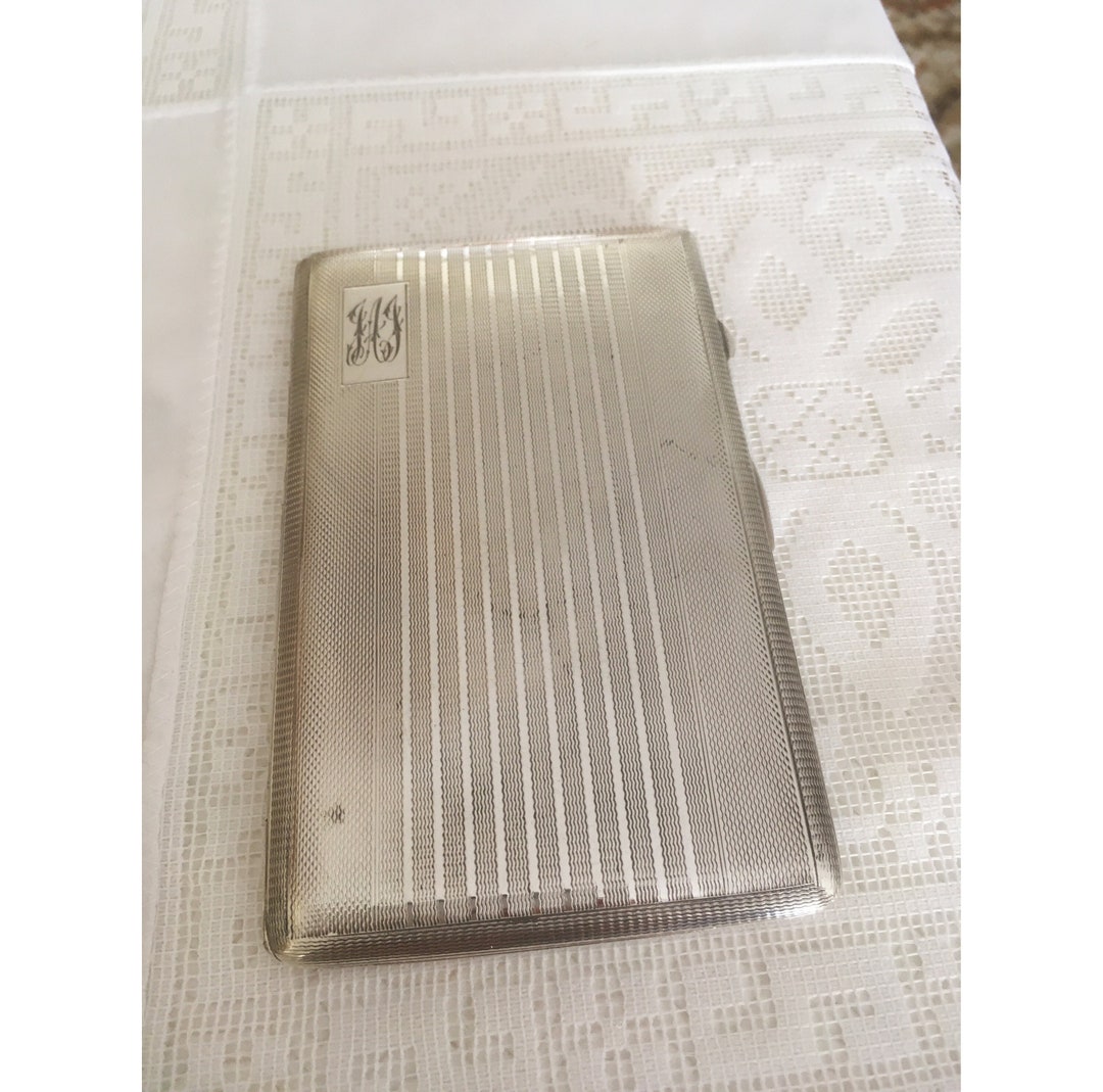 Antique Sterling Silver Cigarettes Case. Jb Anchor Lion S, Hallmarked Australia