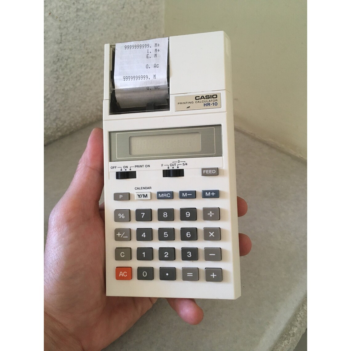 Unused Vintage Casio HR10 Printing Calculator Made in Japan. Etsy