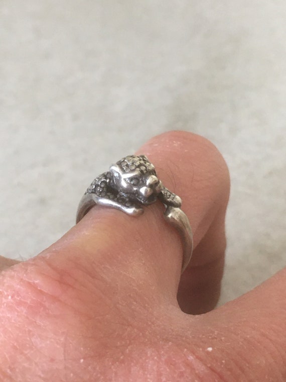 Feline Silver Sculpture Ring. Sterling Silver Hal… - image 8