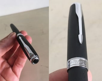 Parker Sonnet France Code IIIQ Matte Black & Chrome Slim Ballpoint