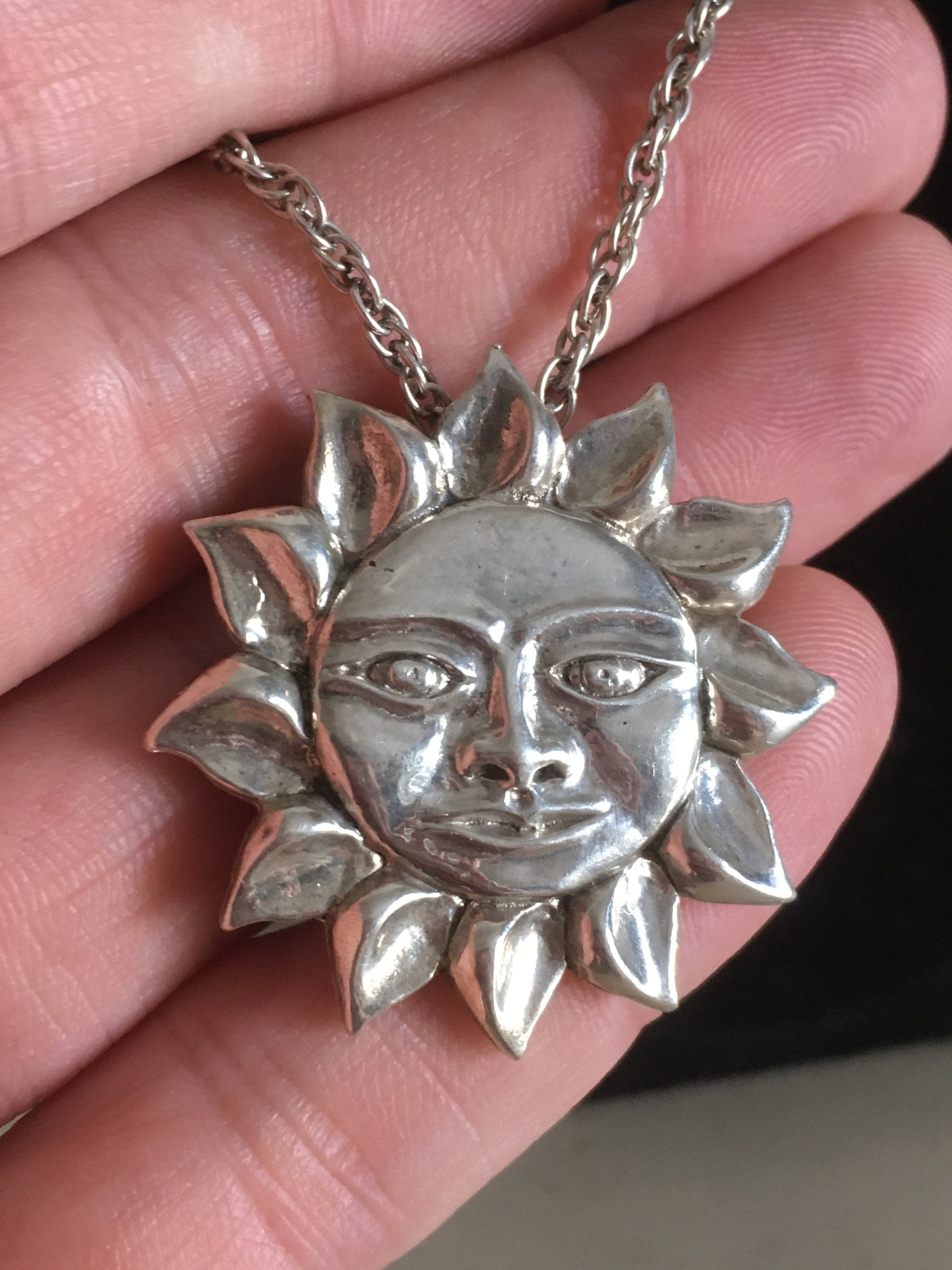 Pendentif Soleil Avec Motif Grecque En Argent 925 - Neuf Avec Étiquettes - Argent Sterling