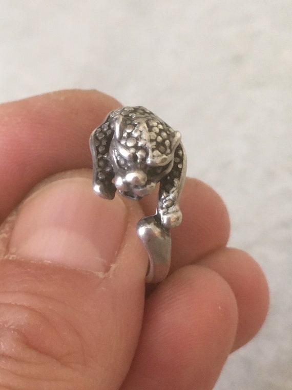 Feline Silver Sculpture Ring. Sterling Silver Hal… - image 3