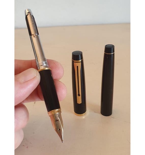 Vintage Pilot Custom Grandee Fountain Pen 14K Gold Nib Black