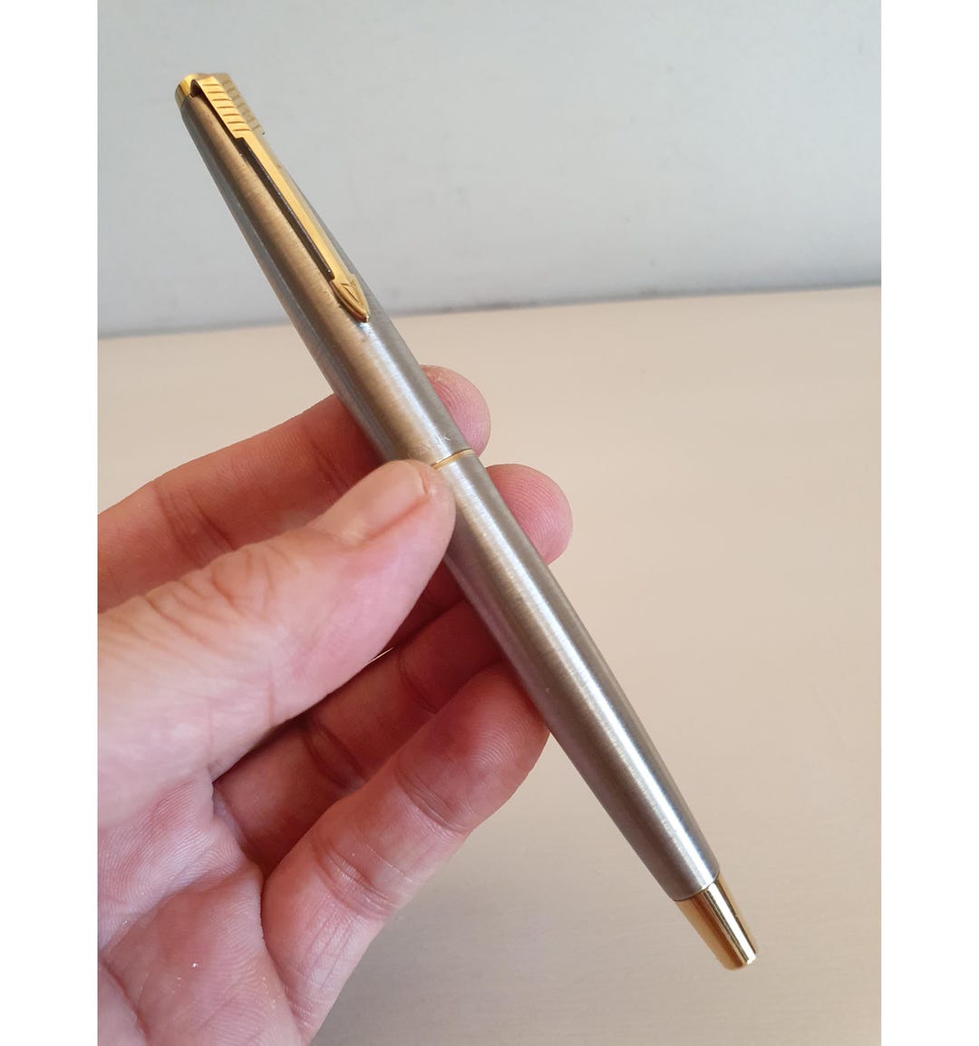 Vintage Parker 45 Flighter Fountain Pen – Made in England, Steel & Gold ...