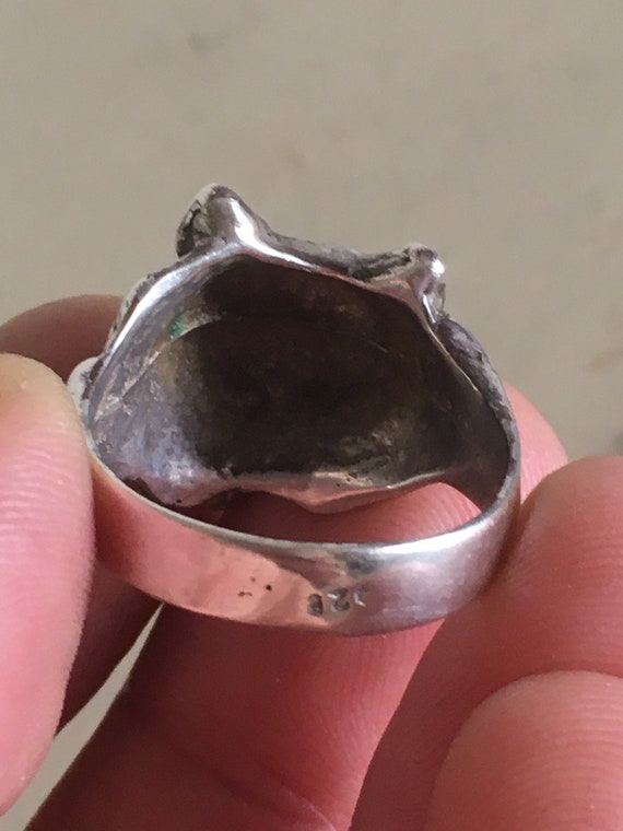 Sterling Silver Wolf Head Ring. Wolf Sculpture Ha… - image 8