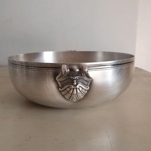 Vintage Christofle Silverplate Coupe with Shell Handles – Collectible and rare French Art Deco Bowl 17 cm Diameter, 578g, Signed Hallmarked.