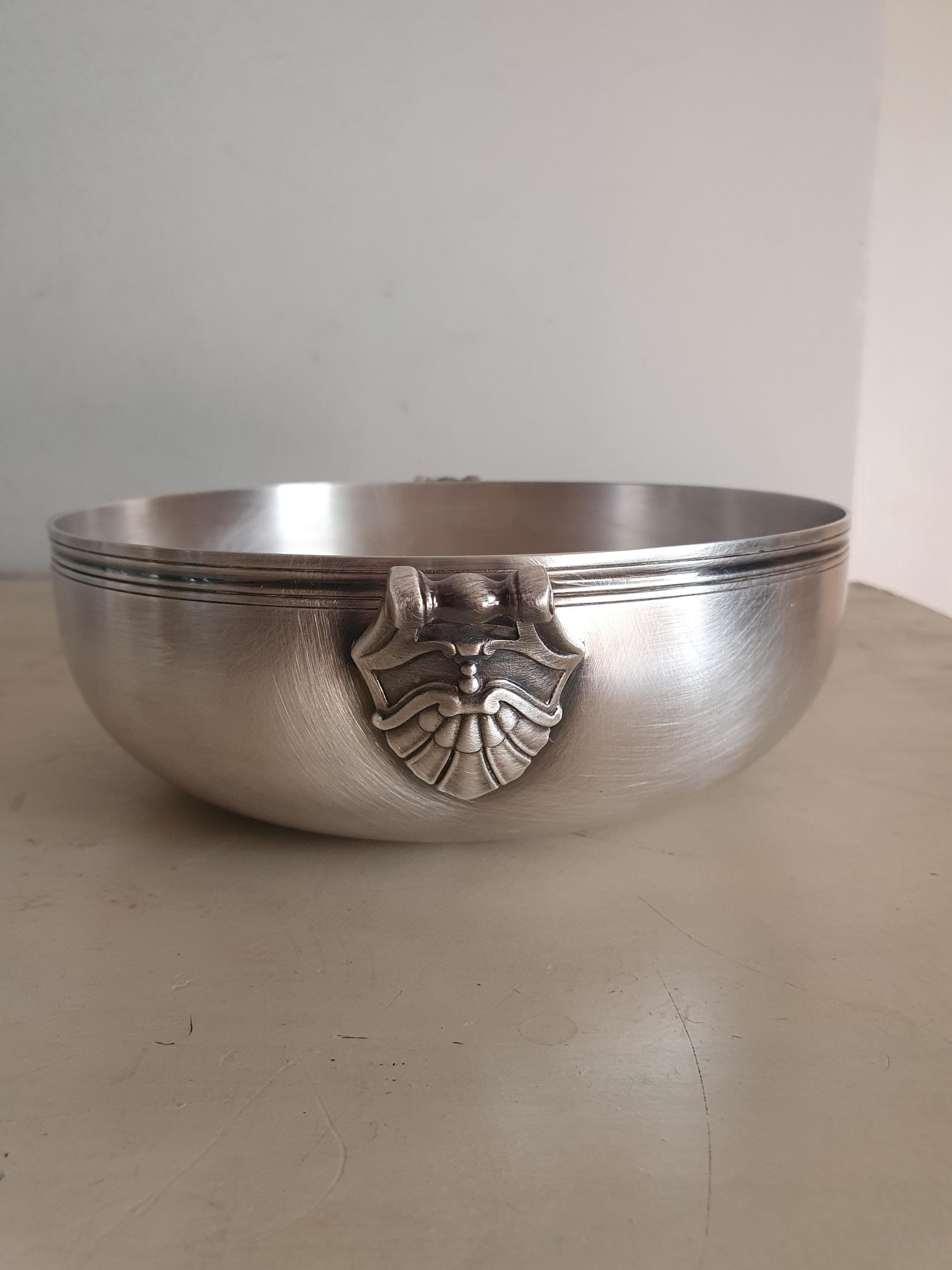 Vintage Christofle Silverplate Coupe With Shell Handles
