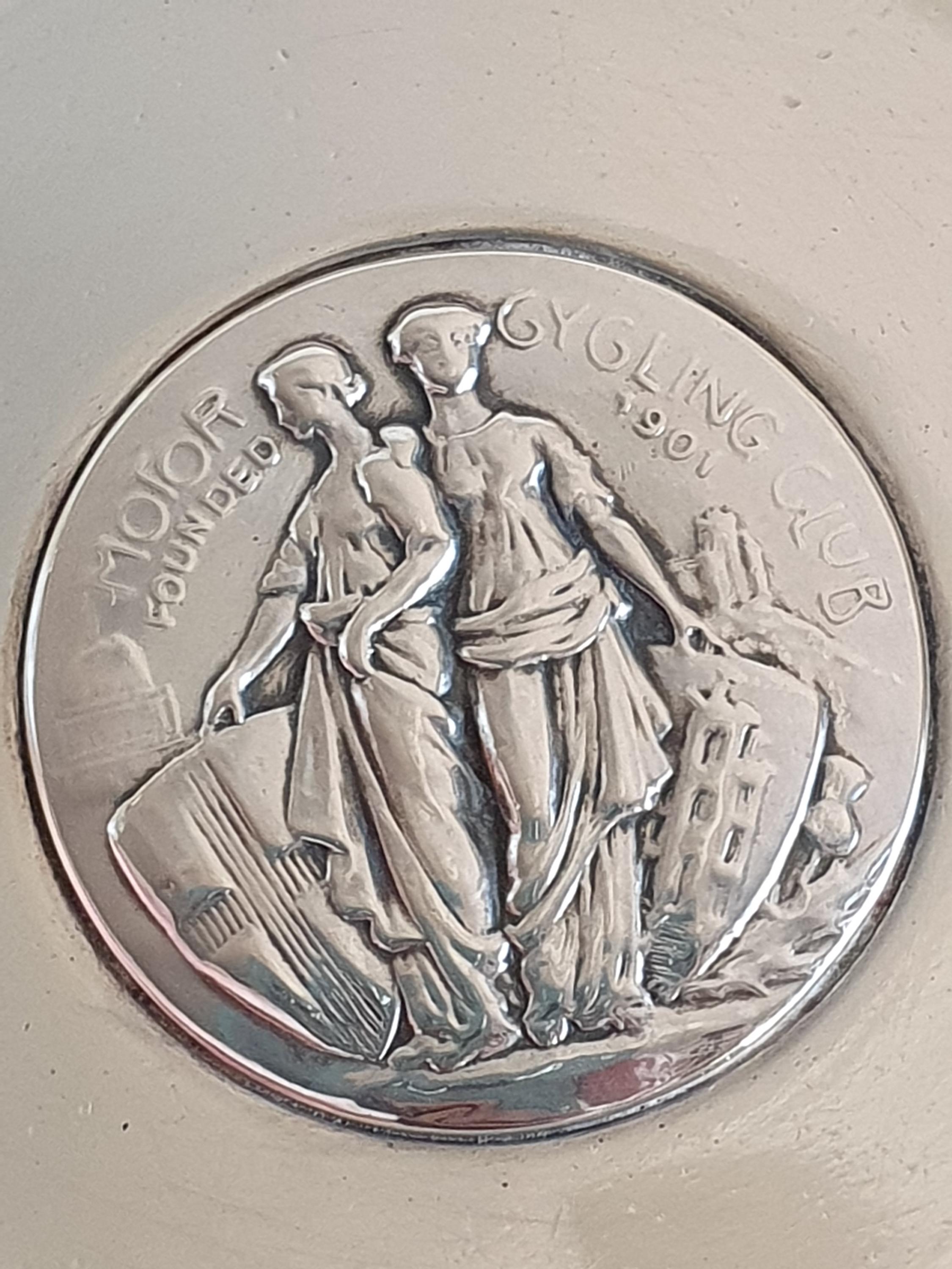 アンティークの希少なバーミンガム スターリング シルバー灰皿、完全な