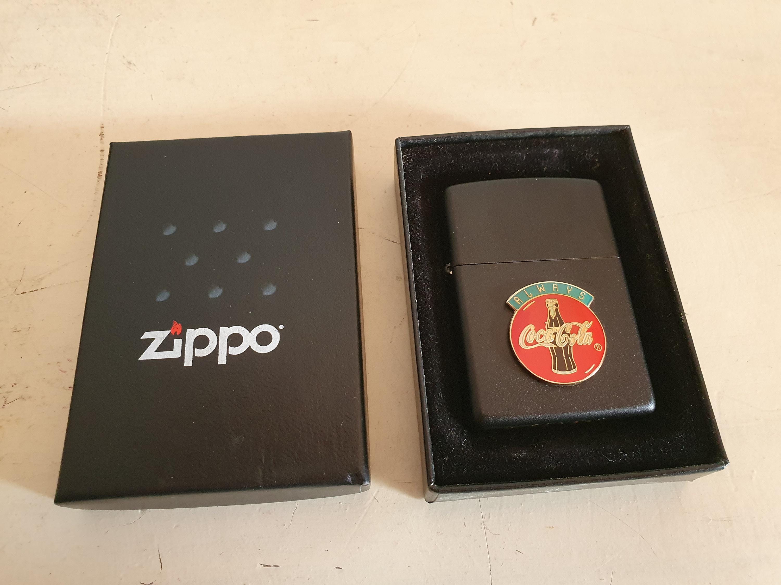 Vintage 2006 Zippo Lighter Coca-cola Black Matte, Rare Unused in