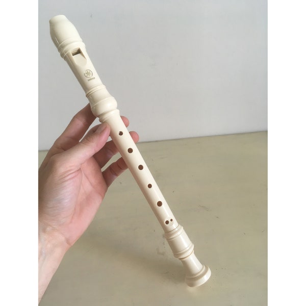 Vintage Yamaha 3 Pieces Flute. Children Working Musical Instrument. Ivory Color Yamaha Recorder. Kids Music Gift Idea.