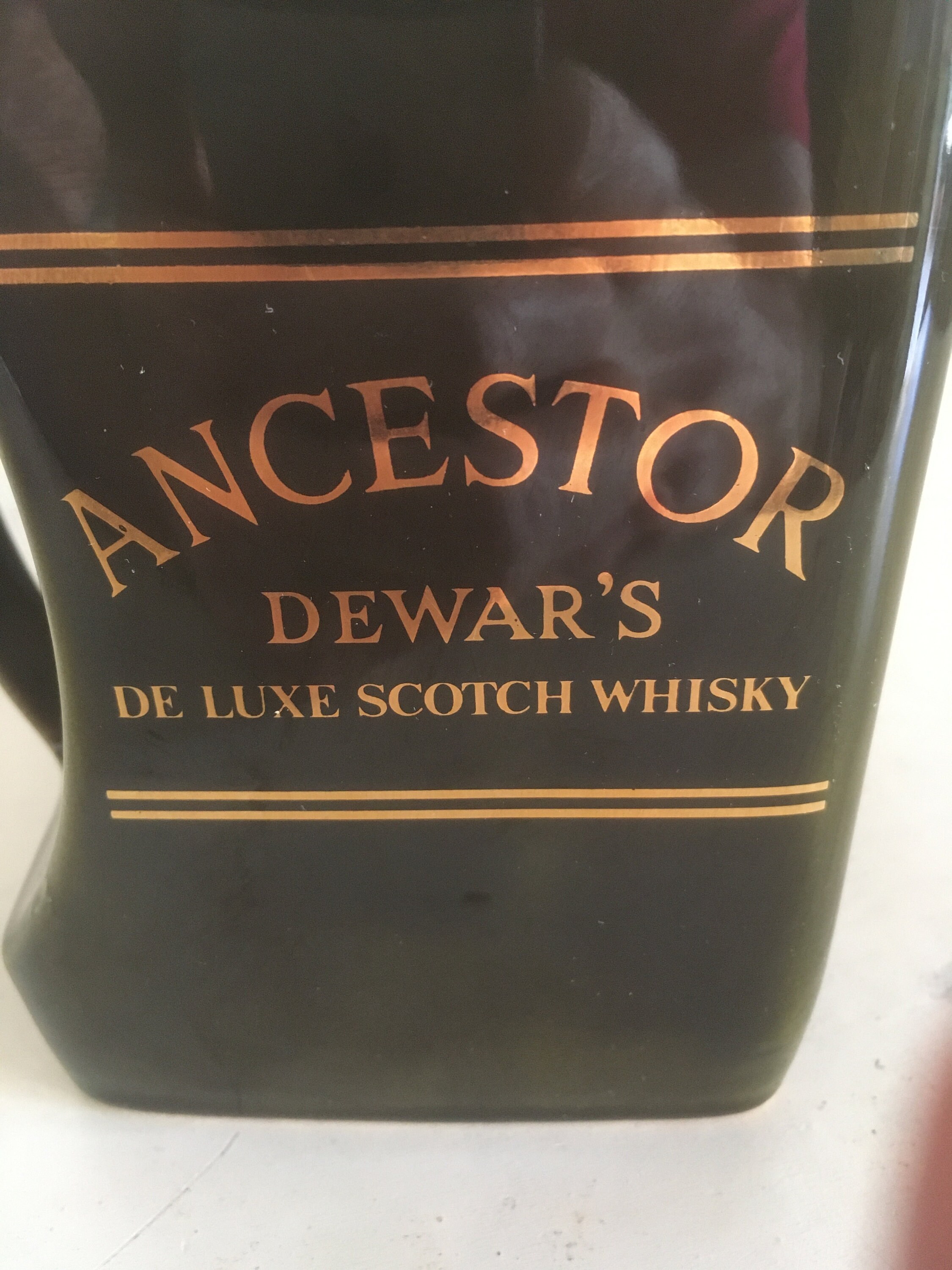Collectible Porcelain Whiskey Jug. Ancestor Dewar