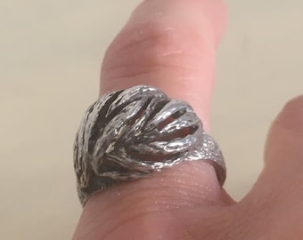 Antique Sterling Silver Ring. Hallmarked 925 Ring for Women. Handmade Vintage Jewelry from Greece.