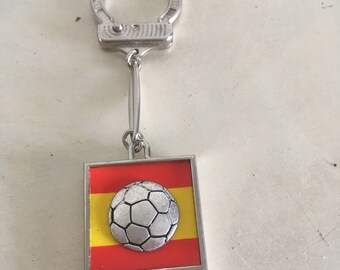 Porte-clés Italie Souvenir - Carte, Drapeau Italien Et Ballon De Football En Métal Argenté - Acier Unisexe - Neuf Avec étiquettes