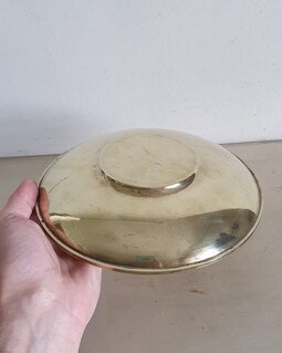 Vintage Ilias Lalaounis Hallmarked Big Size Brass Bowl Dish With