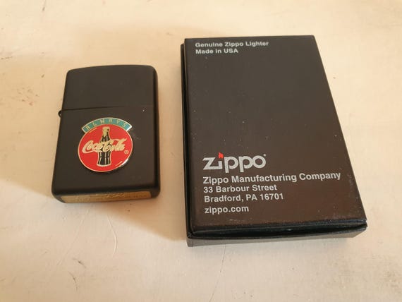 Vintage 2006 Zippo Lighter Coca-cola Black Matte, Rare Unused in