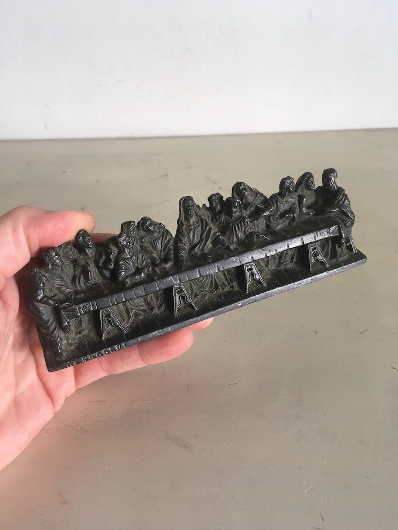 The Last Supper Jesus Christ Leonardo Da Vinci Bronze Finish. Signed ...