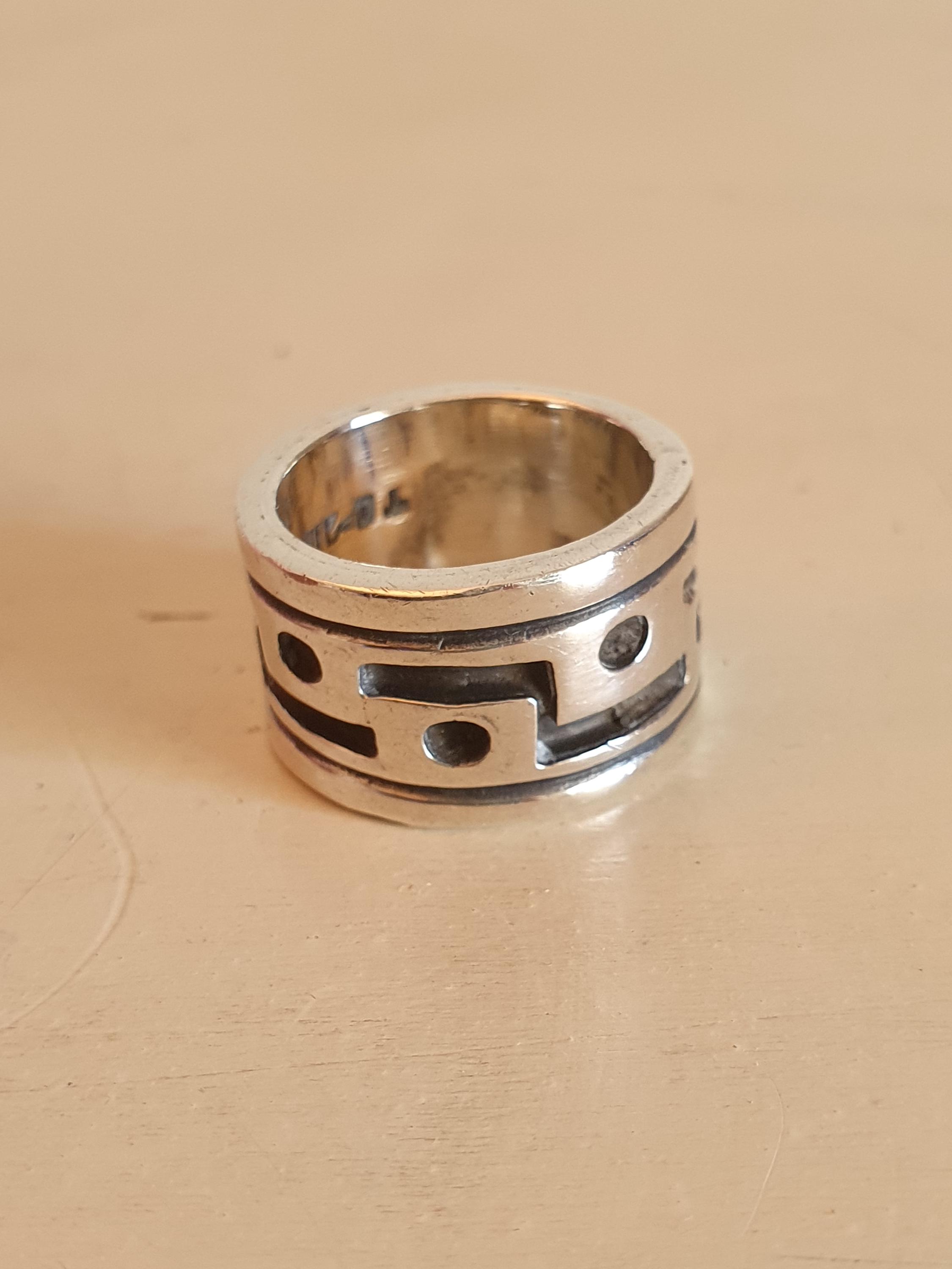 I.MAGNIN&CO. STERLING刻印 ドルマーク　ヴィンテージ 英国イギリス1947年製造ヴィンテージ印台彫刻イニシャルAR