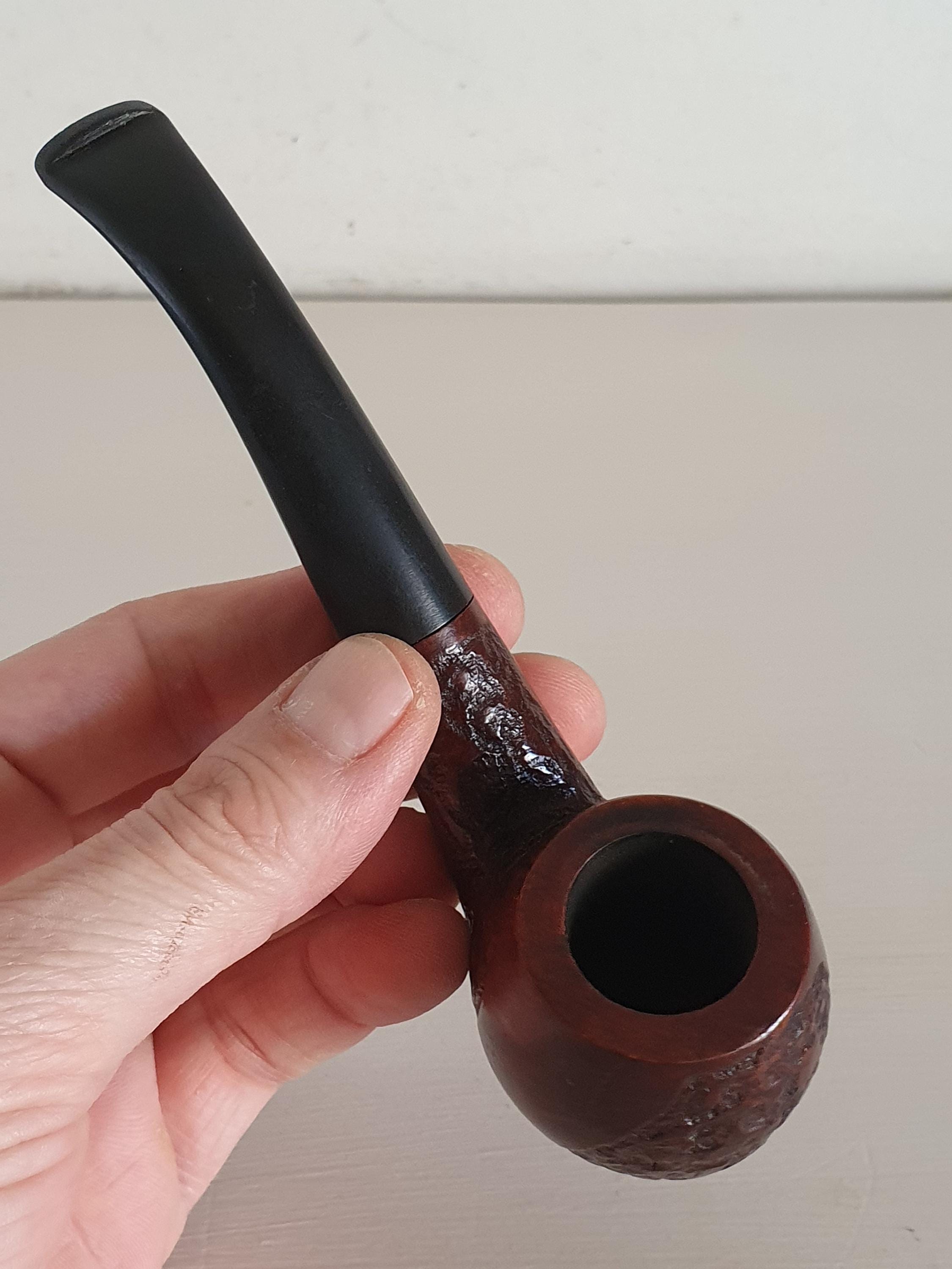 Vintage Estate Pipe Greece X C1 Briar Tobacco Pipe With Rustic Finish and  Curved Stem, Greek Collectible Smoking Pipe With 9 Mm Filter