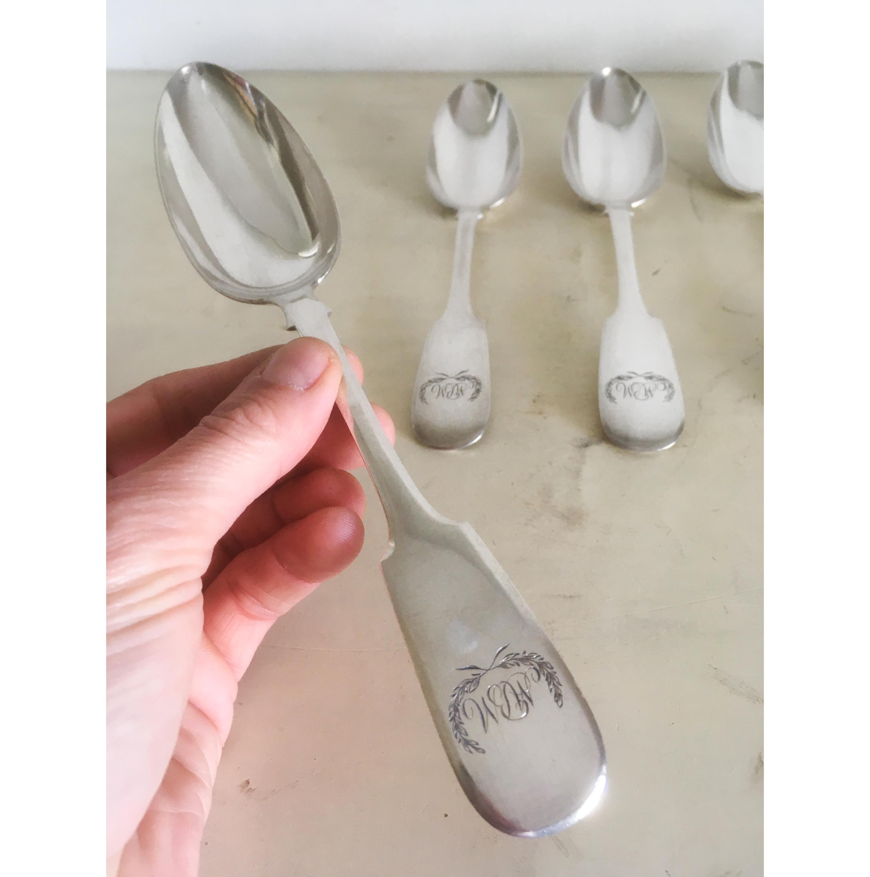 希少品 旧ソビエト連邦　銀製 ティースプーン4点 916 SILVER 希少品 旧ソビエト連邦 銀製 ティースプーン4点 916 SILVER Russian