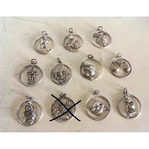 Do sprzedania osobno: Srebrne wisiorki ze znakami zodiaku. Astrologiczne horoskopy unisex. Srebrne rzeźby 3D, biżuteria z Grecji